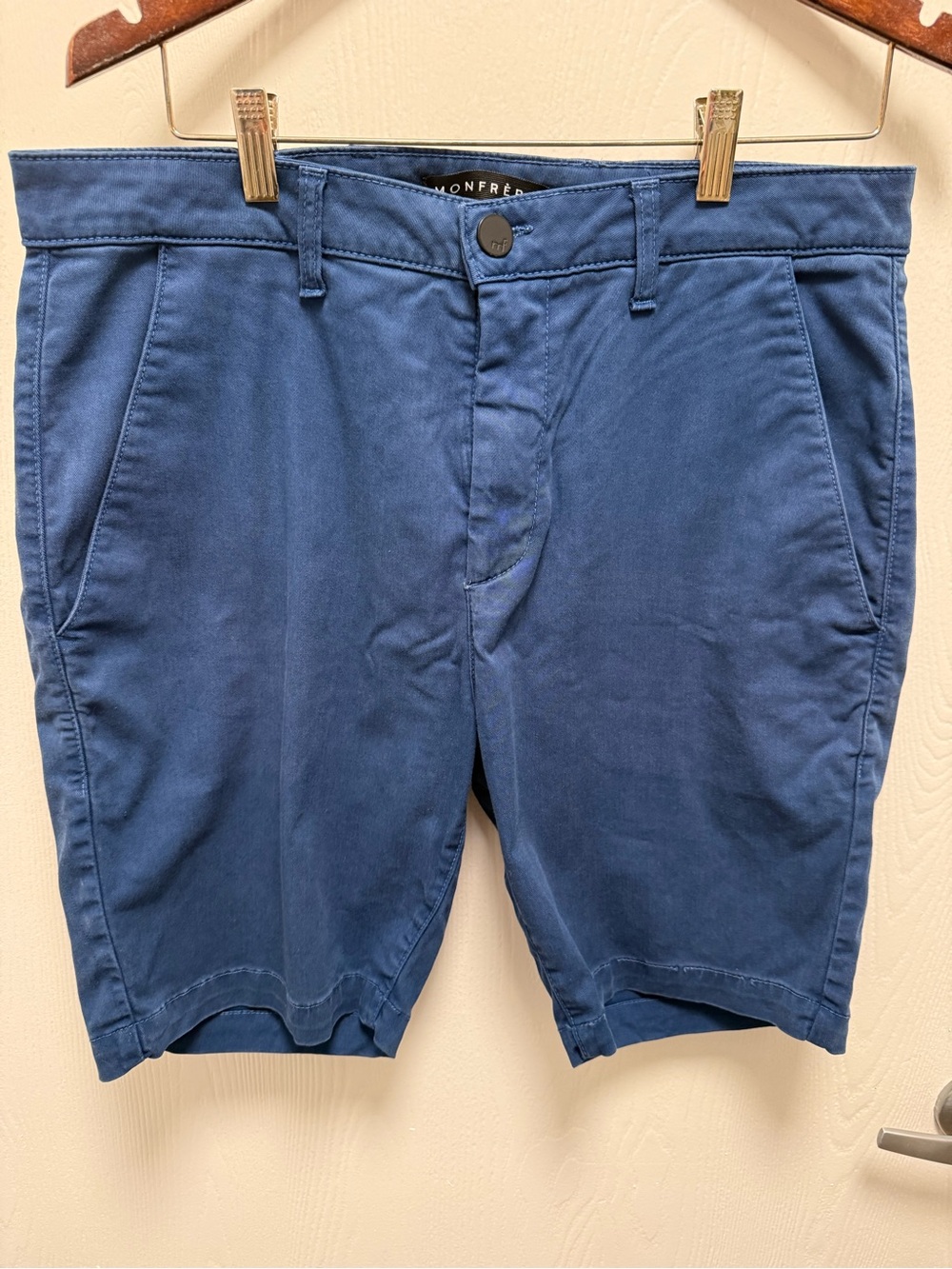Men's Monfrere Blue Cotton Cruise  Chino Shortss 34